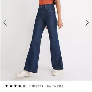 NWT Madewell High Rise Flare Jeans Wrenford Wash